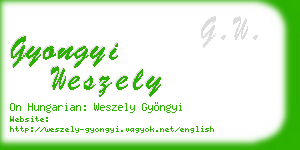 gyongyi weszely business card