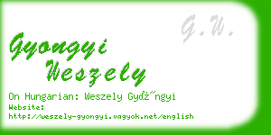 gyongyi weszely business card